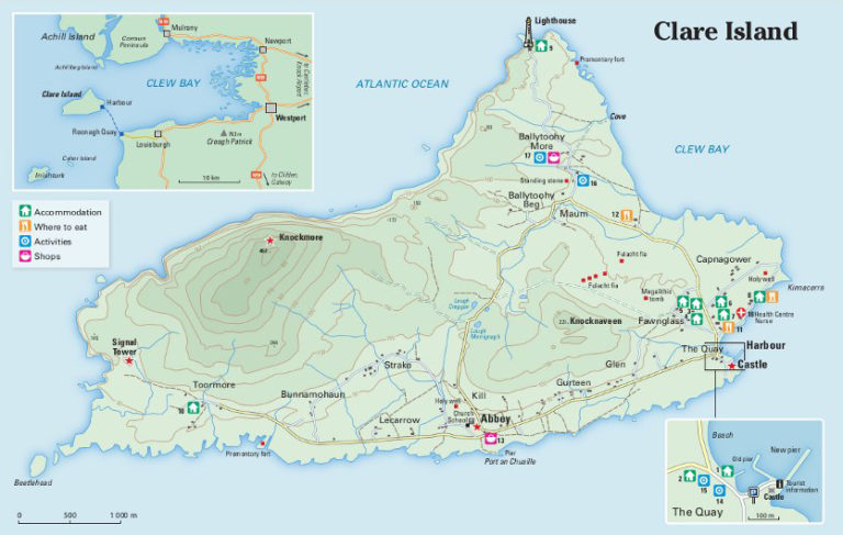 Walking Map of Clare Island